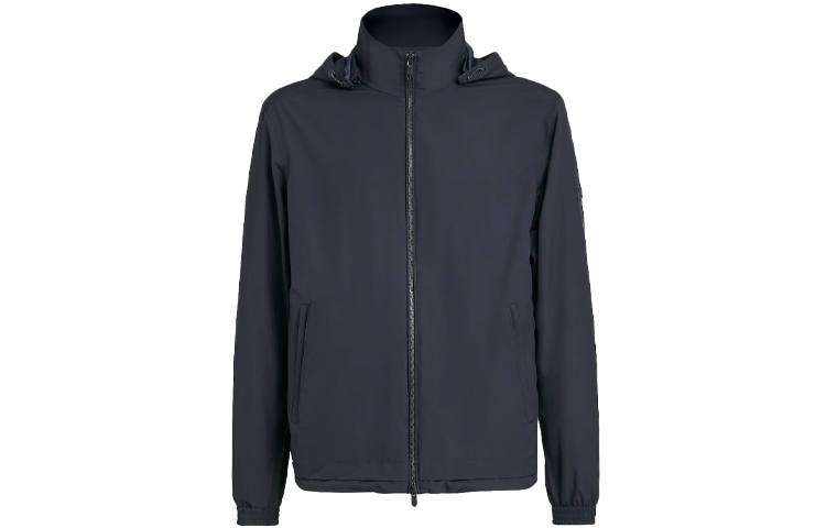 Zzegna Jackets Men's Marine Blue Hooded Moderate Other
