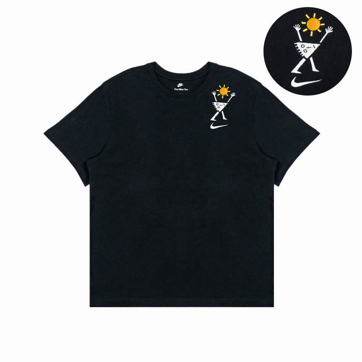 Nike Nike T Shirts Unisex Black Crew Neck Moderate Straight Fit