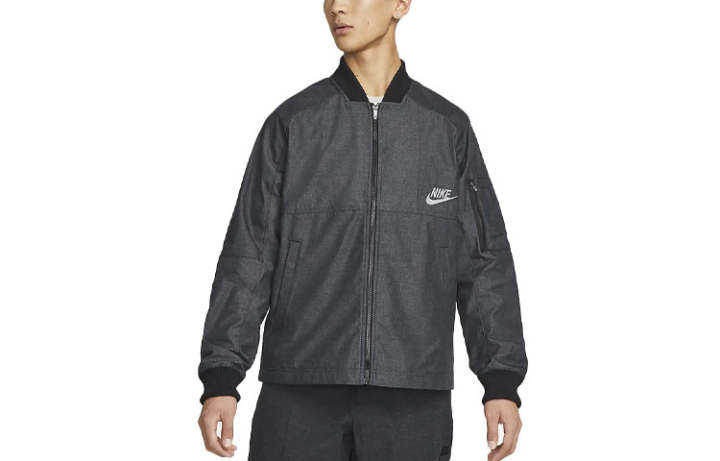 Nike Nike Jackets Men's Dark Gray Baseball Collar Moderate Pilot