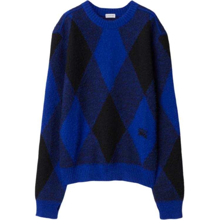 Burberry 【Previous Season】logo-intarsia argyle wool jumper