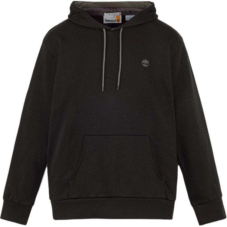 Timberland Knitted Fabric Casual Fleece Lined Hood Sweatshirt Men's Black