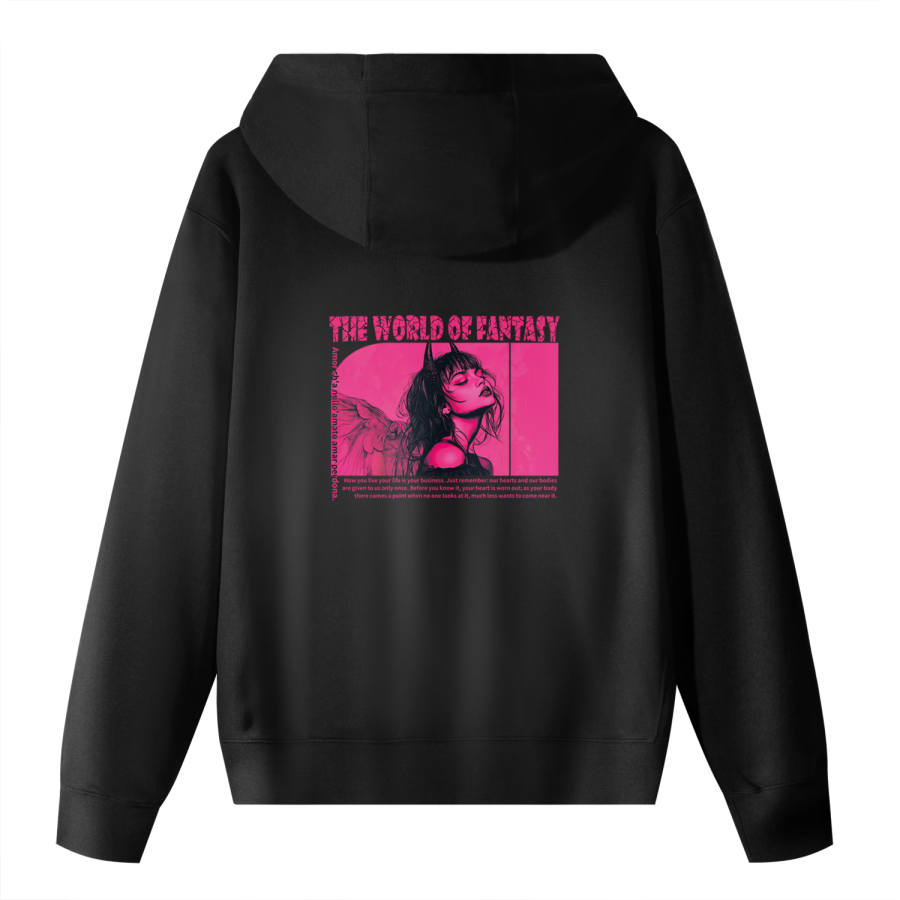 Nike Nike Sportswear Club Fleece Lined Desire Angel Thermal Pullover Hooded Long Sleeved Sweatshirt Unisex Black