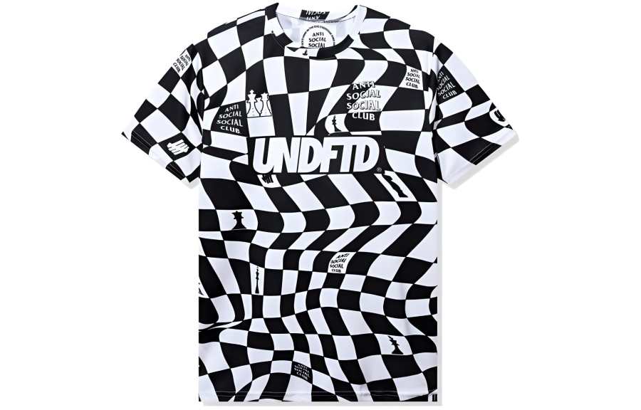 UNDEFEATED x ANTI SOCIAL CLUB FW23 T Shirt Unisex Black White