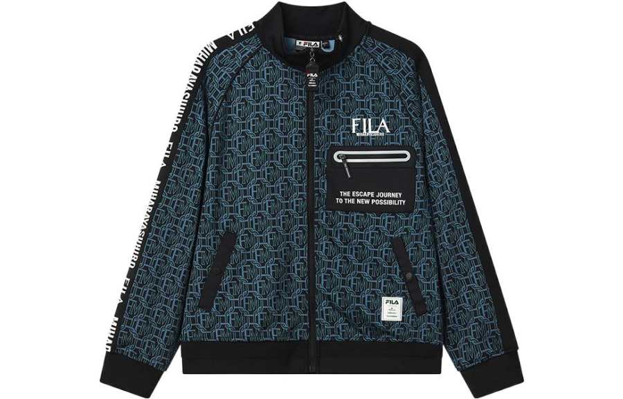 FILA X MIHARA YASUHIRO MIHARA YASUHIRO Collaboration Collection Jackets Men's Jet Black Stand Collar Moderate Other