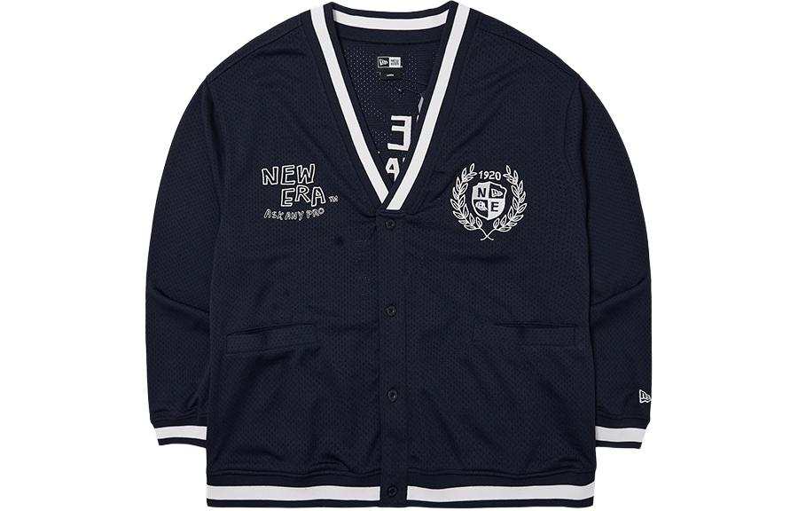 New Era Knitwear Unisex Navy Blue Crew Neck Moderate