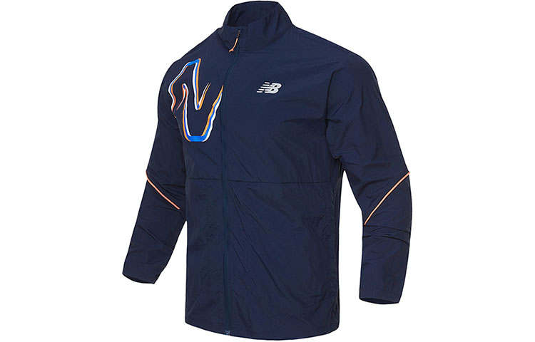 New Balance New Balance Jackets Men's Dark Blue Stand Collar Moderate