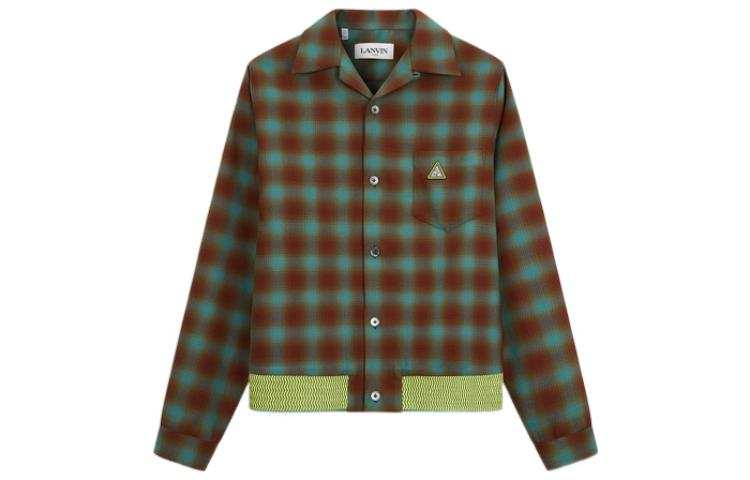 Lanvin Lanvin Jackets Men's Dark Green Lapel Moderate Other