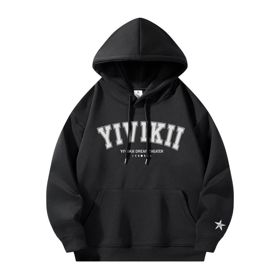 YIVIKII Sweatshirts Men's Hooded Moderate Other