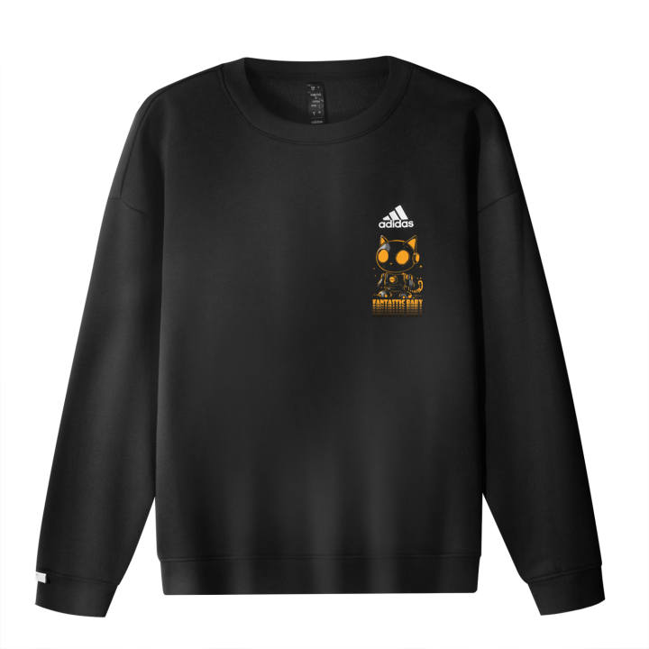 Adidas Adidas Sweatshirts Unisex Black Crew Neck Moderate Regular