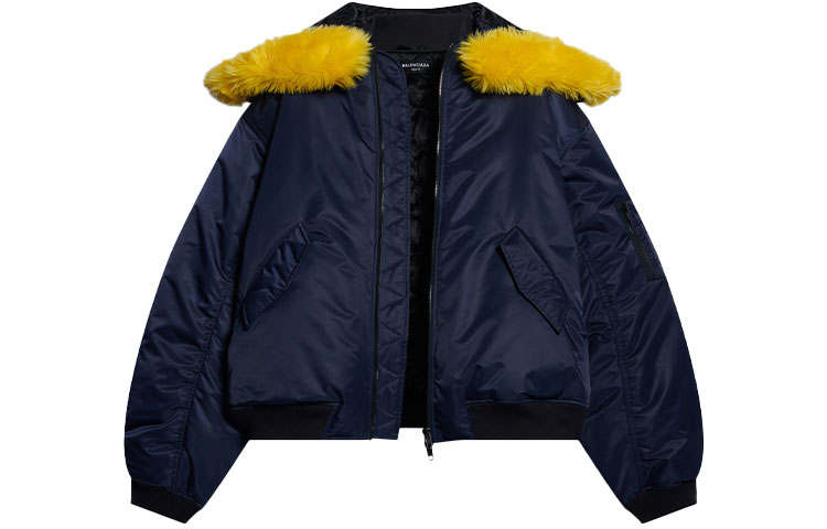 Balenciaga FW21 Puffer Jacket Coat Men's Blue