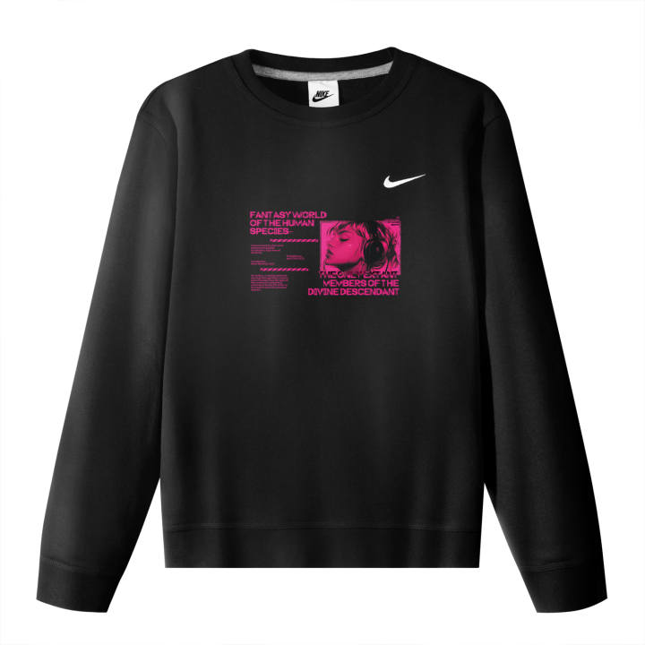 Nike Nike Sweatshirts Unisex Black Crew Neck Moderate Regular