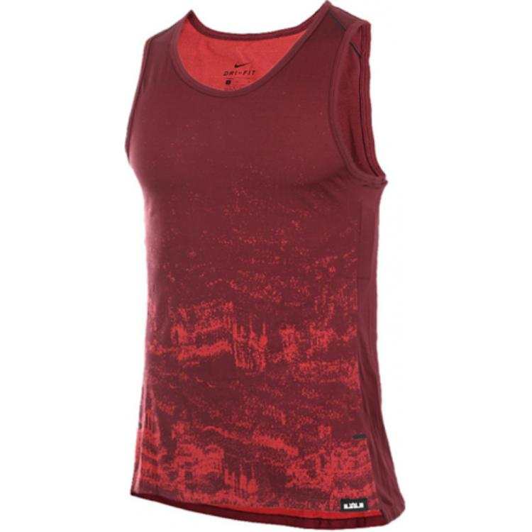 Nike Nike Tank Tops Men's Red Crew Neck Moderate Straight Fit