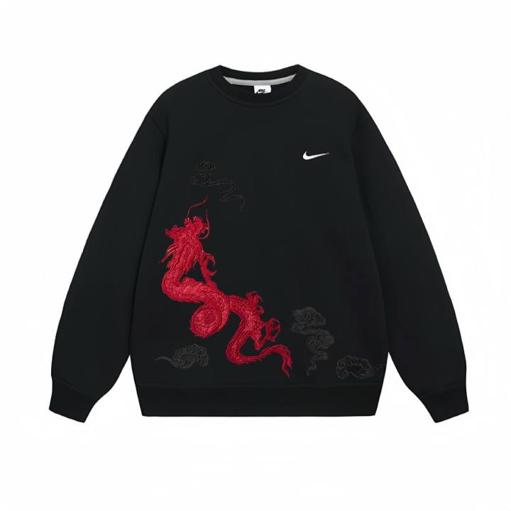 Nike Nike Sweatshirts Unisex Black Crew Neck Thickened Regular