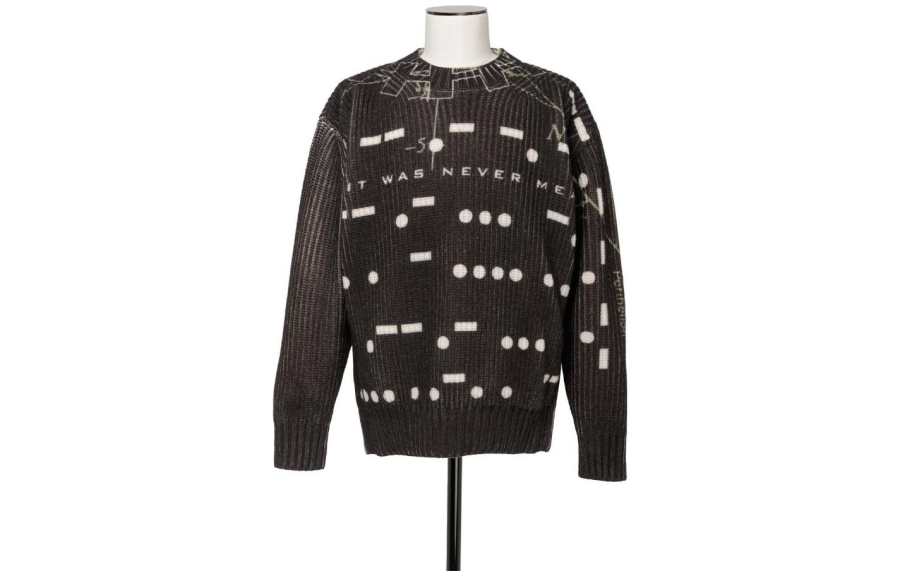 Sacai Sweaters Men's Black Crew Neck Moderate Other