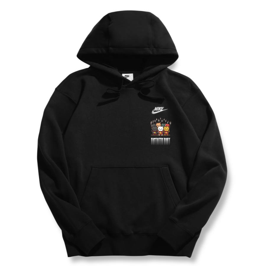 Nike Nike Sportswear Club Fleece One Wood One Color Cat Legion Thermal Pullover Fleece Lined Hooded Sports Sweatshirt Unisex