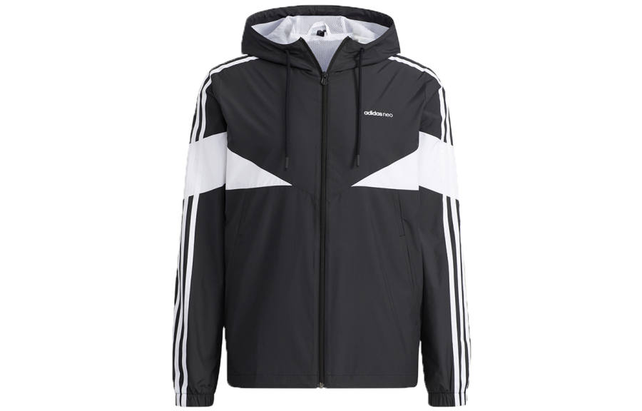 Adidas Neo Jackets Men's Black Hooded Moderate Other