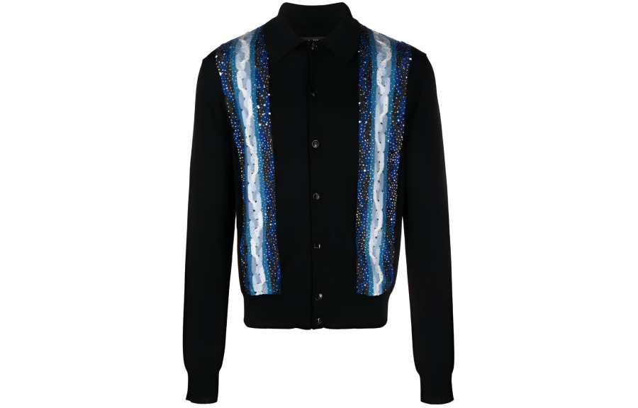 AMIRI AMIRI Crystal Cable Knit Polo