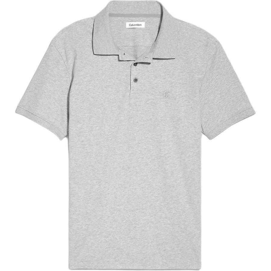 CALVIN KLEIN Polo Shirt Men's Light Gray