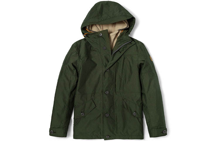 Timberland Fleece Tops Men's Luggage Bag Green Hooded Moderate Other