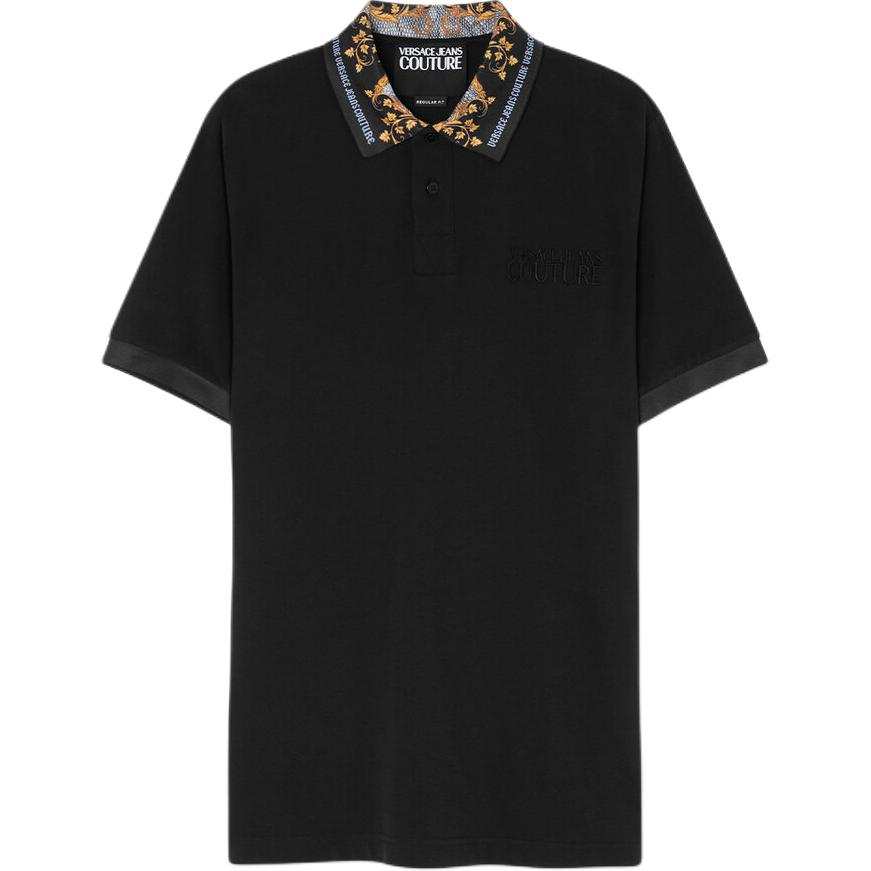 VERSACE JEANS COUTURE Logo-embroidered Cotton Polo Shirt