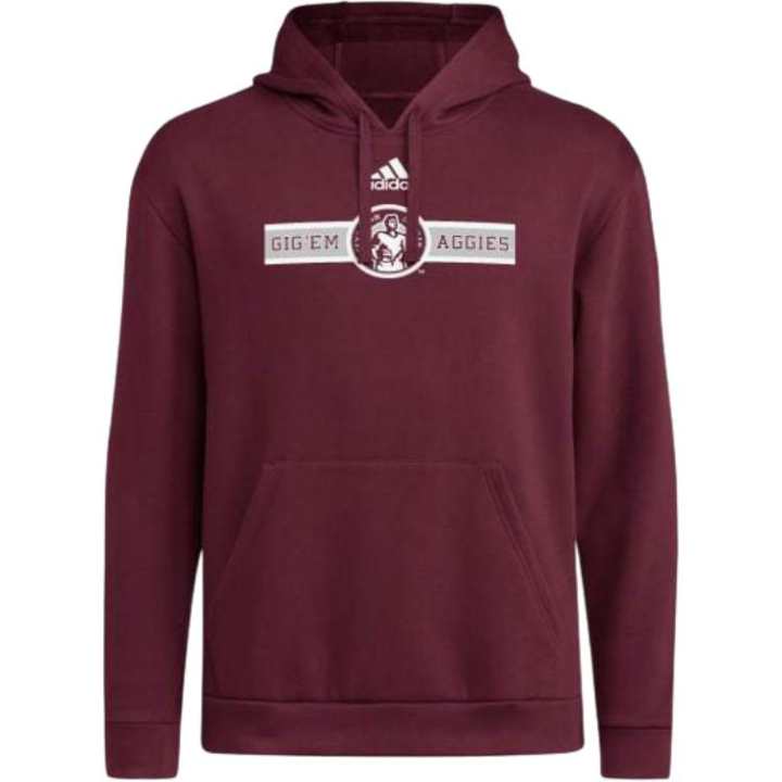 Adidas Adidas Free Shipping With AdiClub Texas A&M Aggies Fleece Hooded Sweatshirt
