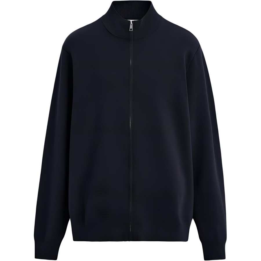 ZARA Knitwear Men's Sea Blue Half Turtleneck Moderate Cardigan