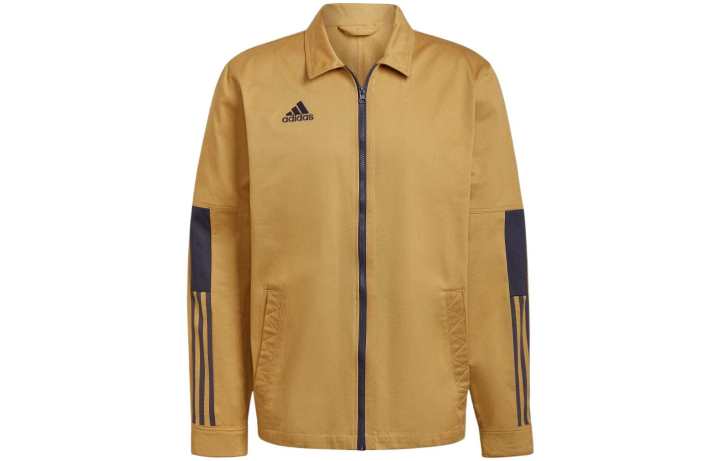 Adidas Adidas Jackets Men's Brown Lapel Moderate Straight Fit