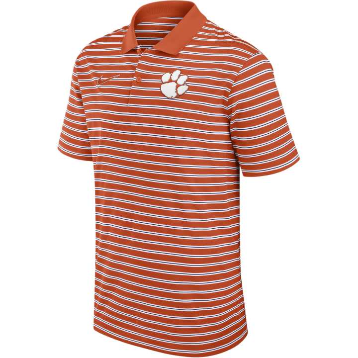 Nike Nike Clemson Tigers Primetime Victory Striped Men's Nike Dri-FIT College Polo
