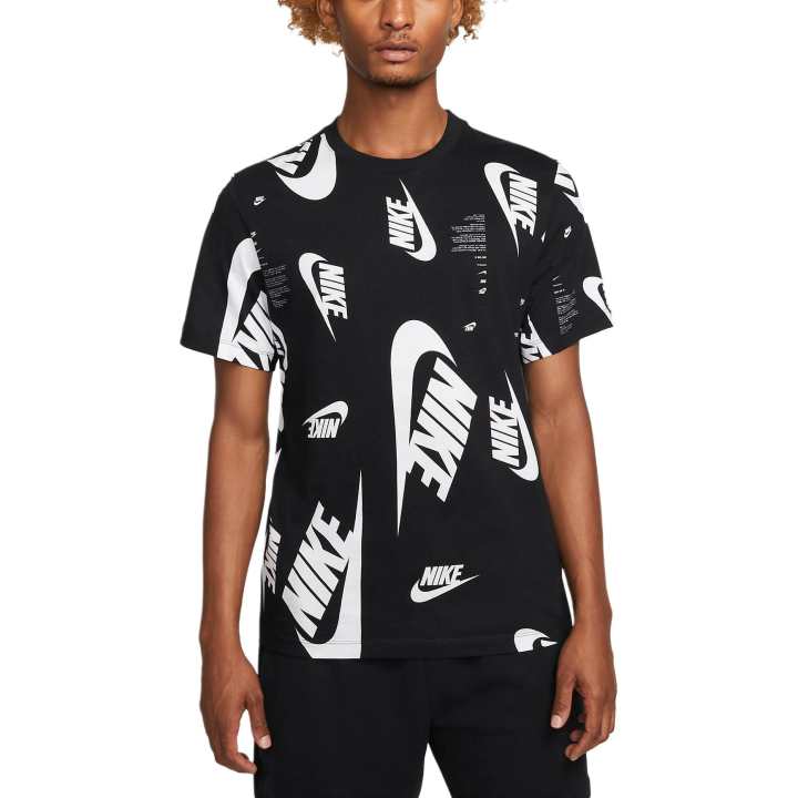 Nike Nike T Shirts Men's Black Crew Neck Moderate Straight Fit