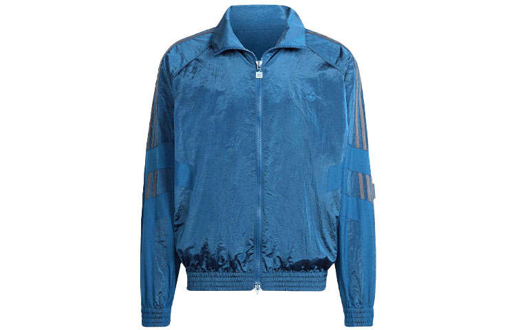 Adidas Originals Blue Version Collection Jackets Men's Blue Stand Collar Moderate Other