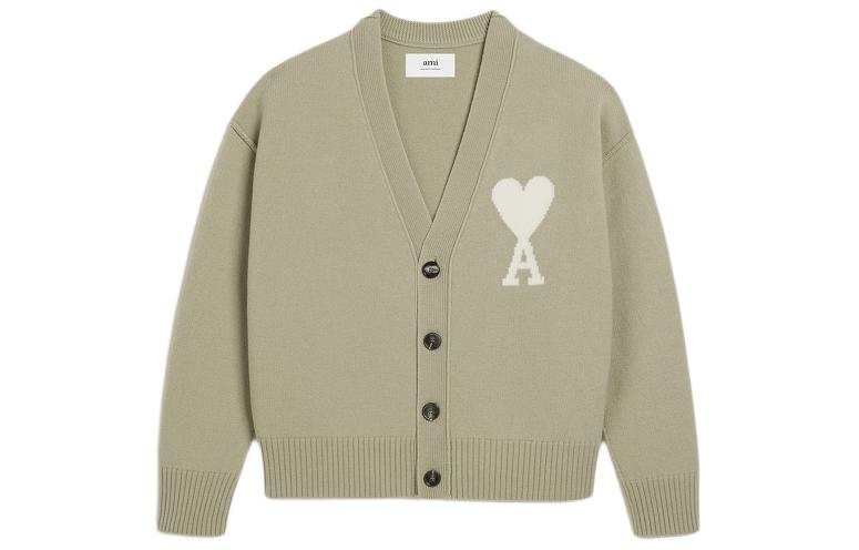 AMIPARIS Paris Ami De Coeur Logo Intarsia Knitted Cardigan