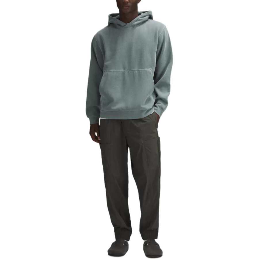 Lululemon Steady State Pullover Hoodie Wash Sweatshirt Men's Off Washed Black Pine