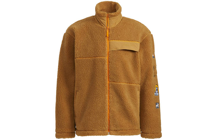 Adidas Neo Jackets Unisex Brown Stand Collar Moderate Other