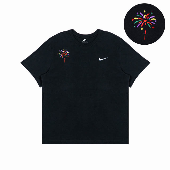 Nike Nike T Shirts Unisex Black Crew Neck Moderate Straight Fit