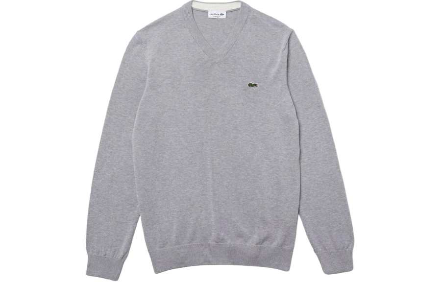 LACOSTE LACOSTE Sweaters Men's Gray V Neck Moderate Other