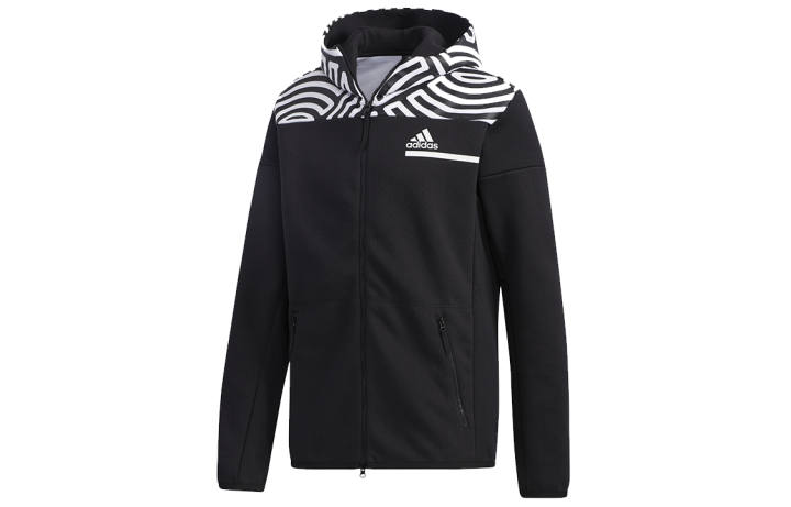 Adidas Adidas Jackets Men's Black Hooded Moderate Workwear