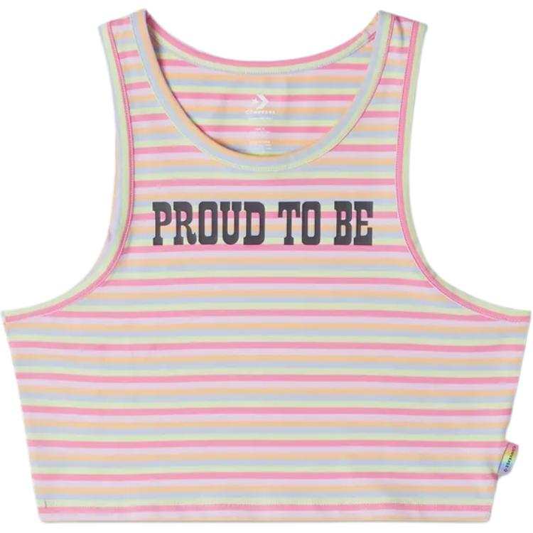 Converse Tank Tops Unisex Pink Crew Neck Moderate Other