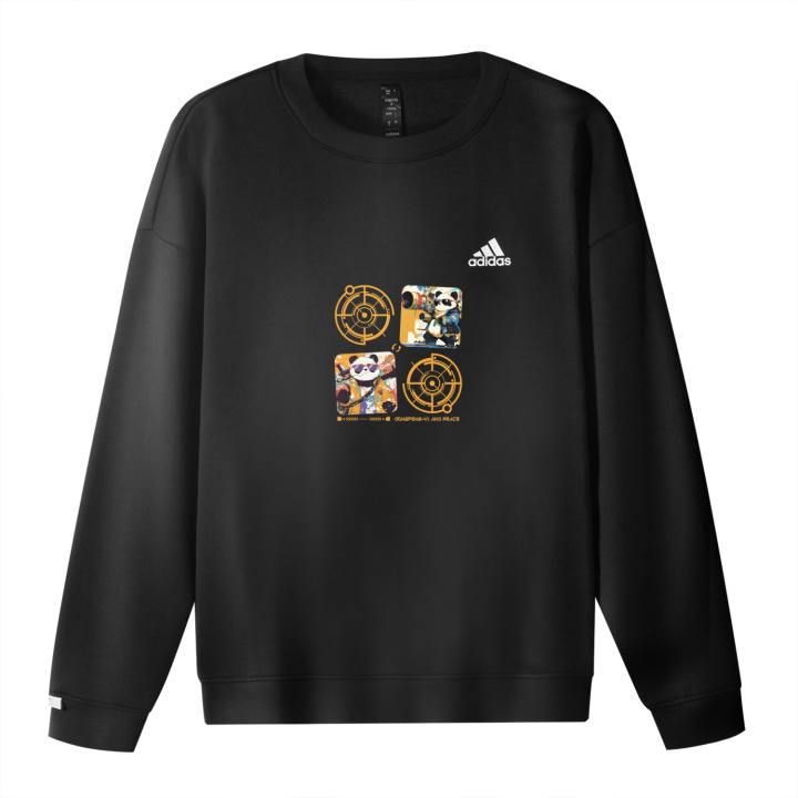 Adidas Adidas Sweatshirts Unisex Black Crew Neck Moderate Regular