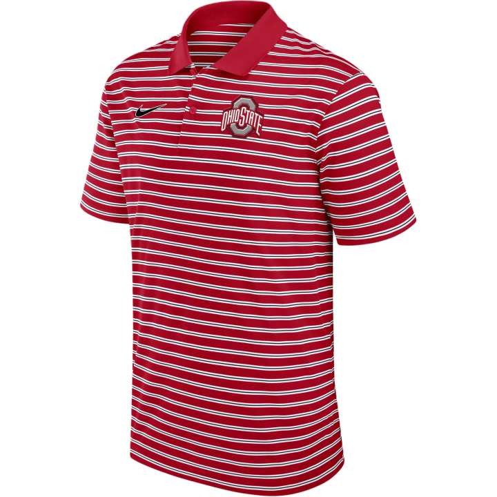 Nike Nike Ohio State Buckeyes Primetime Victory Striped Men's Nike Dri-FIT College Polo