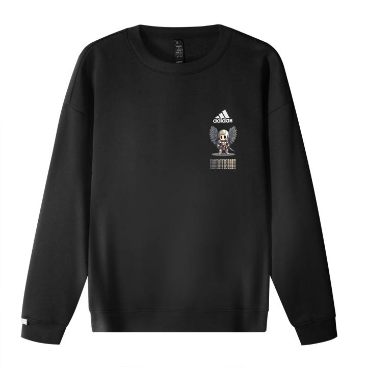 Adidas Adidas Sweatshirts Unisex Black Crew Neck Moderate Regular