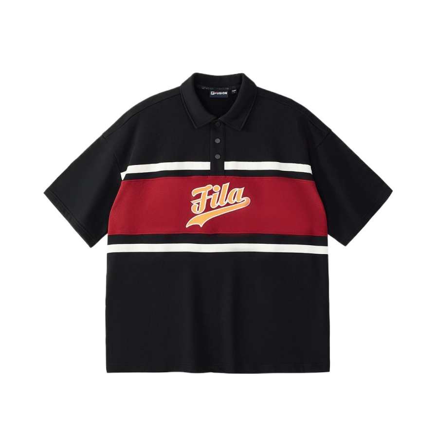 FILA FUSION Polo Shirt Men's Jet Black