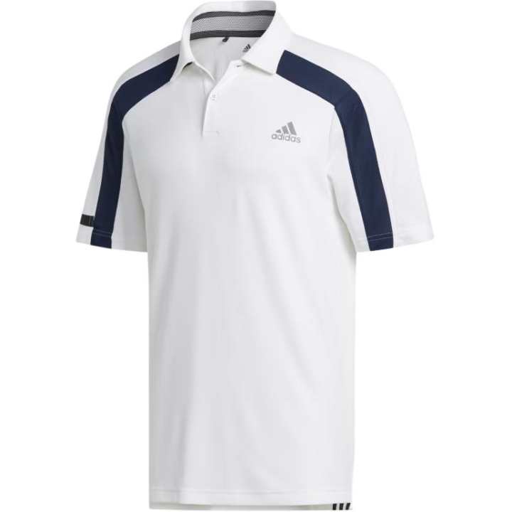 Adidas Adidas Polo Shirts Men's White Lapel Moderate Straight Fit