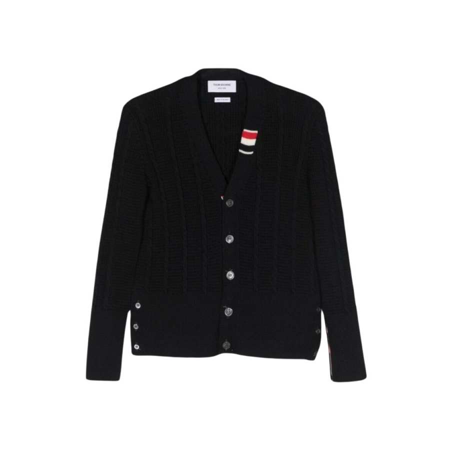 THOM BROWNE THOM BROWNE V-Neck Buttoned Knitted Cardigan