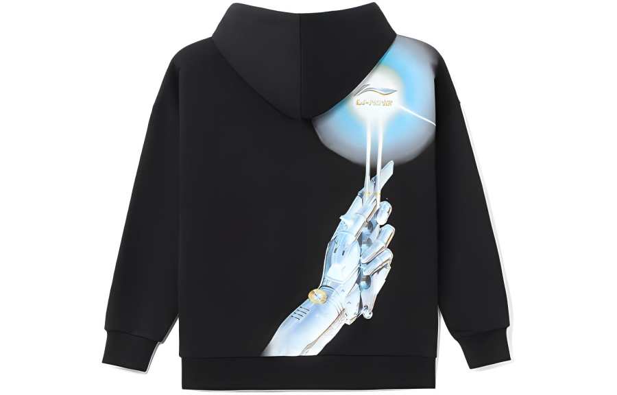 Li-Ning Li Ning X HajimeSorayama Sweatshirts Unisex Black Hooded Moderate Other