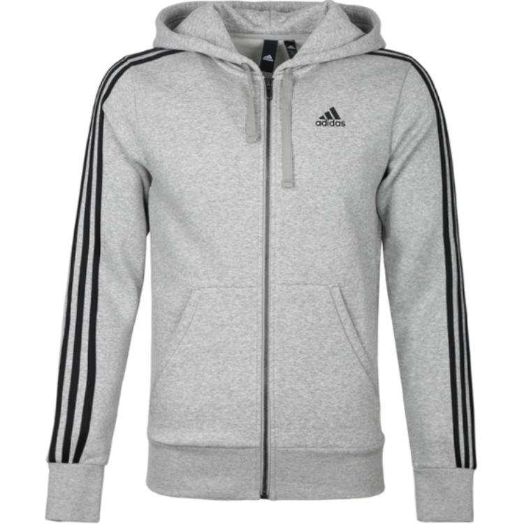 Adidas Adidas Sweatshirts Men's Gray Hooded Moderate Cardigan