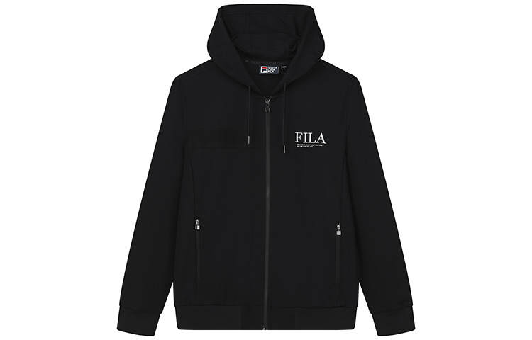 FILA Jackets Men's Jet Black Hooded Thin Straight Fit