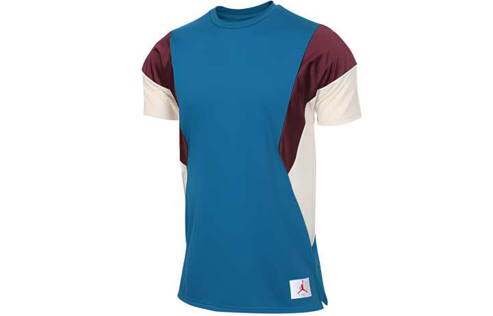 Jordan Jordan T Shirts Men's Blue Crew Neck Moderate Straight Fit