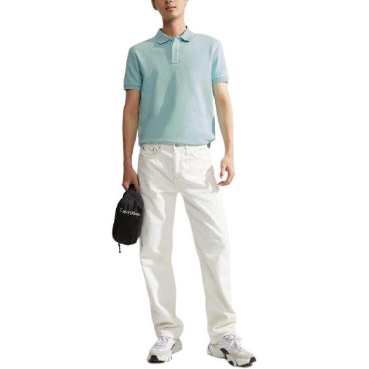 CALVIN KLEIN Polo Shirt Men's Spring Green
