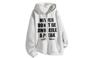 JINBEILE Sweatshirts Unisex Hooded Moderate Cardigan