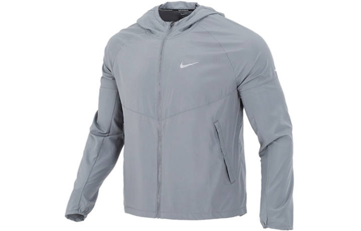 Nike Nike MILER Jackets Men's Gray Hooded Moderate Other